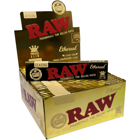 RAW Ethereal King Size Slim Phenomenally Thin Rolling Papers - 50 Pack - The Supply Joint