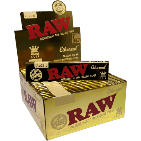 RAW Ethereal King Size Slim Phenomenally Thin Rolling Papers - 50 Pack - The Supply Joint 