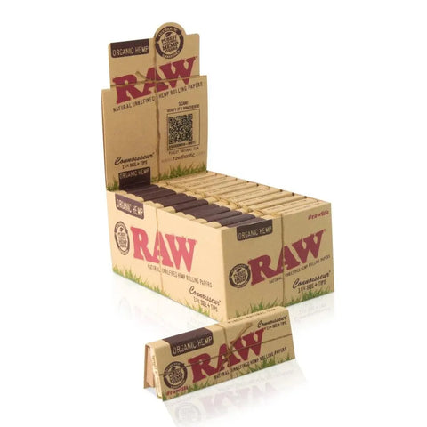 Raw Organic Connoisseur 1 1/4 Rolling Papers - 24 Pack - The Supply Joint