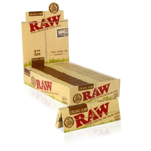 Raw Organic Hemp 1 1/4 Rolling Papers - 24 Pack - The Supply Joint