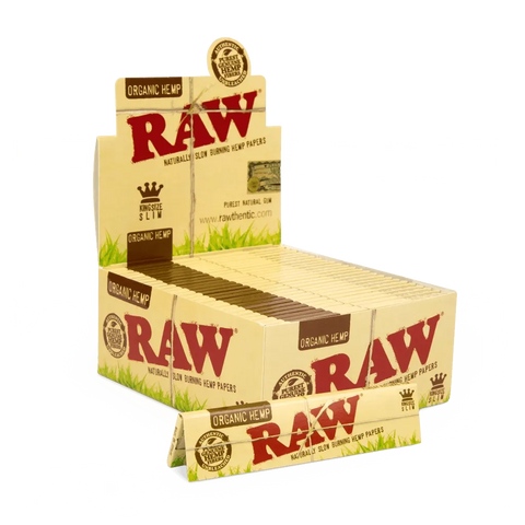 Raw Organic King Size Slim Rolling Papers - 50 Pack - The Supply Joint