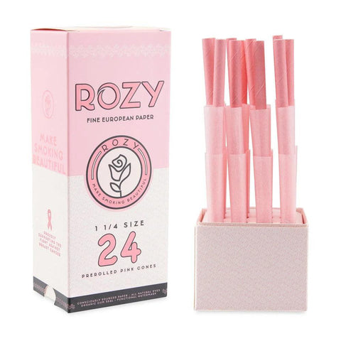 Rozy Pink 1 1/4 Size Pre-rolled Cones – 24 Count - The Supply Joint 