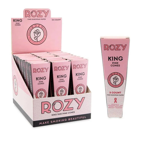 Rozy Pink King Size Pre-rolled Cones 3pk – 24 Count - The Supply Joint