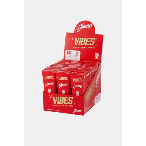 Vibes Cones Box - King Size 3 Pack - 30 Count - The Supply Joint