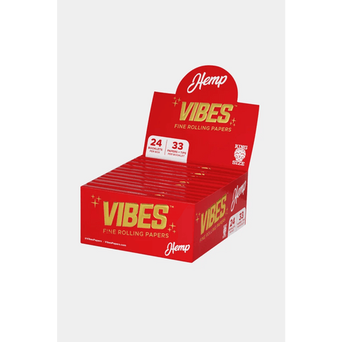 Vibes Papers Box - King Size Slim With Tips - 33 Count - The Supply Joint 