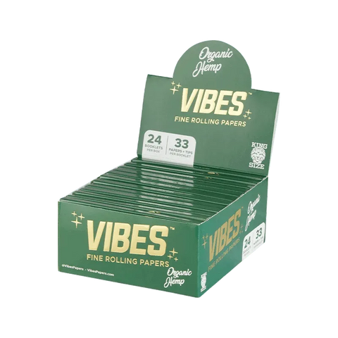 Vibes Papers Box - King Size Slim With Tips - 33 Count - The Supply Joint