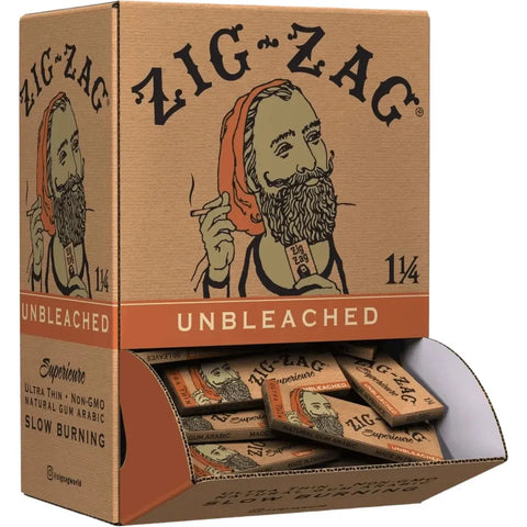 Zig Zag 1 ¼ Ultra Thin Rolling Papers - Unbleached - 48 Pack - The Supply Joint