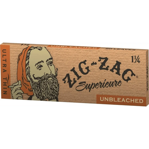 Zig Zag 1 ¼ Ultra Thin Rolling Papers - Unbleached - 48 Pack - The Supply Joint
