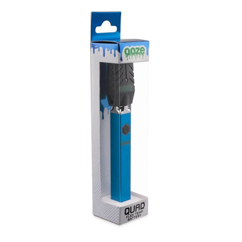 Ooze Quad 510 Thread 500 mAh Square Vape Pen Battery - 12 Count Display - The Supply Joint