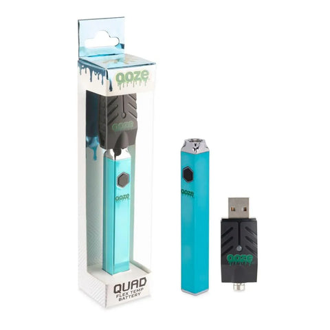 Ooze Quad 510 Thread 500 mAh Square Vape Pen Battery - 12 Count Display - The Supply Joint