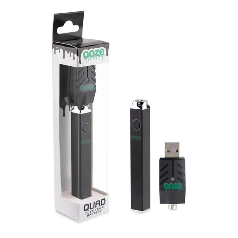 Ooze Quad 510 Thread 500 mAh Square Vape Pen Battery - 12 Count Display - The Supply Joint