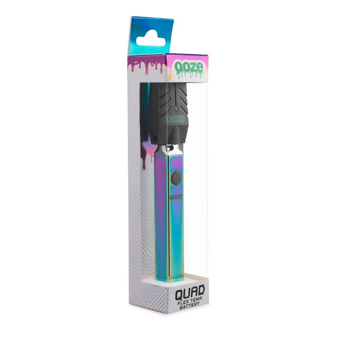Ooze Quad 510 Thread 500 mAh Square Vape Pen Battery - 12 Count Display - The Supply Joint