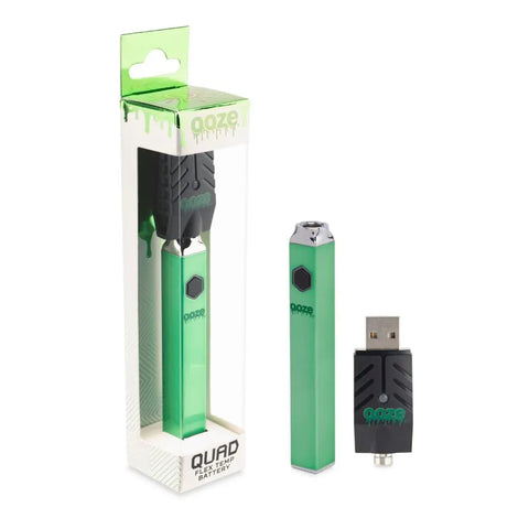 Ooze Quad 510 Thread 500 mAh Square Vape Pen Battery - 12 Count Display - The Supply Joint
