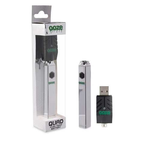 Ooze Quad 510 Thread 500 mAh Square Vape Pen Battery - 12 Count Display - The Supply Joint