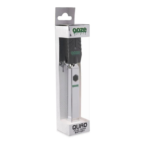 Ooze Quad 510 Thread 500 mAh Square Vape Pen Battery - 12 Count Display - The Supply Joint