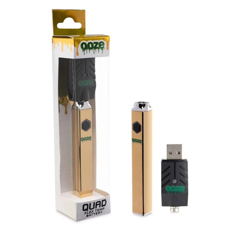 Ooze Quad 510 Thread 500 mAh Square Vape Pen Battery - 12 Count Display - The Supply Joint