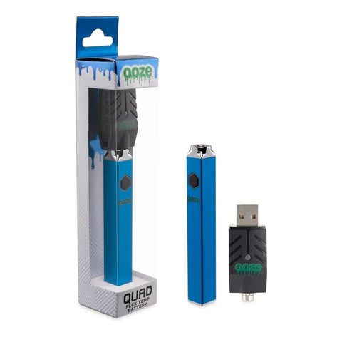 Ooze Quad 510 Thread 500 mAh Square Vape Pen Battery - 12 Count Display - The Supply Joint
