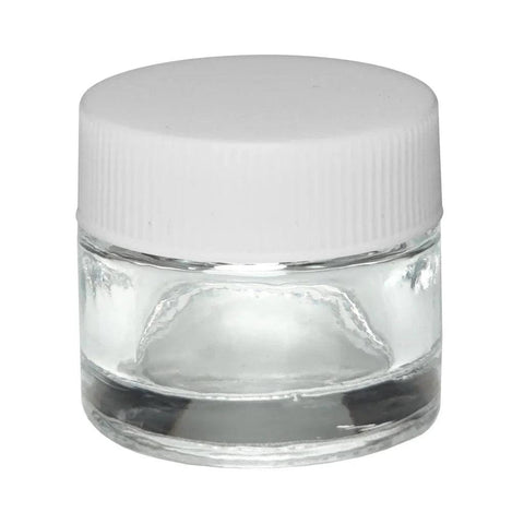 10 Ml Clear Round Glass Concentrate Jar With Cap - 50 Count - The Supply Joint 