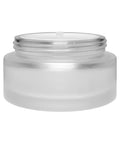 100 Gram Clear Frosted Glass Jar With Wood Cap - 120 Count - The Supply Joint 