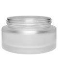 100 Gram Clear Frosted Glass Jar With Wood Cap - 120 Count - The Supply Joint 