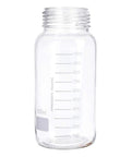 1000 mL Wide Mouth Graduated Round Reagent Lab Glass Bottle With Blue Polypropylene Screw Cap - The Supply Joint 