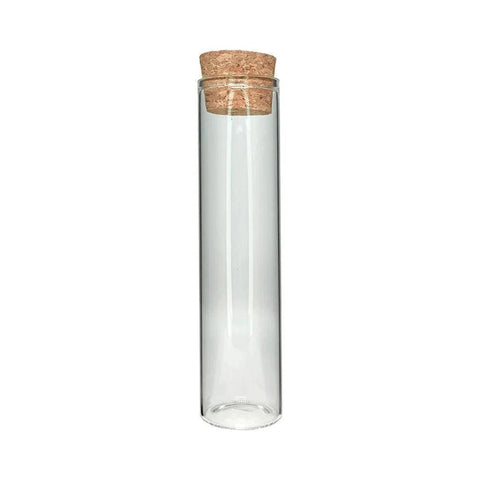 120 Mm - 30 Mm Straight Mouth Glass Pre-roll Tube With Natural Cork - 50 Count - The Supply Joint 