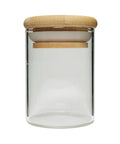 2 Oz Airtight Glass Jar With Bamboo Lid - 200 Count - The Supply Joint 