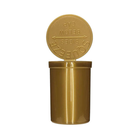 30 Dram Plastic Pop Top Bottle Opaque Gold - 150 Count - The Supply Joint 