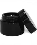 30 Gram Black Glass Jar With Lid - 180 Count - The Supply Joint 