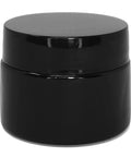 30 Gram Black Glass Jar With Lid - 180 Count - The Supply Joint 