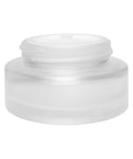 30 Gram Clear Frosted Glass Jar With Wood Cap - 200 Count - The Supply Joint 