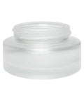 30 Gram Clear Frosted Glass Jar With Wood Cap - 200 Count - The Supply Joint 