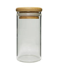 47 Mm - 90 Mm Airtight Glass Jar With Bamboo Lid - 240 Count - The Supply Joint 