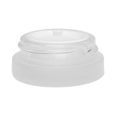 5 Gram Clear Frosted Glass Jar With Wood Cap - 480 Count - The Supply Joint 