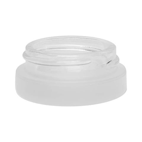 5 Gram Clear Frosted Glass Jar With Wood Cap - 480 Count - The Supply Joint 