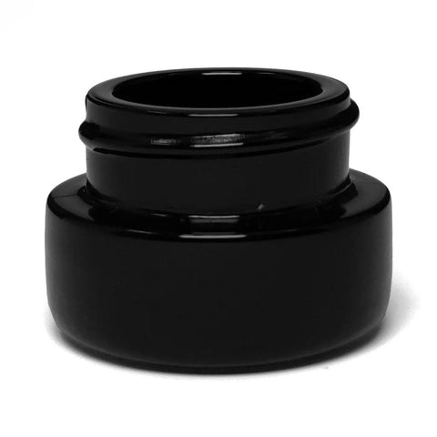 5 Ml Black Round Uv Glass Concentrate Jar With Cap - 360 Count - The Supply Joint 