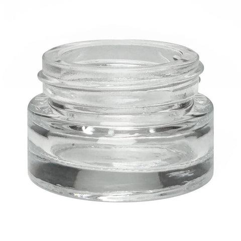 5 Ml Clear Round Glass Concentrate Jar With Cap - 50 Count - The Supply Joint 