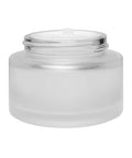 50 Gram Clear Frosted Glass Jar With Wood Cap - 175 Count - The Supply Joint 