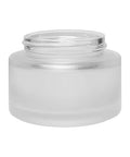 50 Gram Clear Frosted Glass Jar With Wood Cap - 175 Count - The Supply Joint 