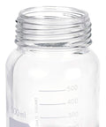 500 mL Wide Mouth Graduated Round Reagent Lab Glass Bottle With Blue Polypropylene Screw Cap - The Supply Joint 