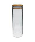 55 Mm - 150 Mm Airtight Glass Jar With Bamboo Lid - 120 Count - The Supply Joint 