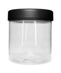 6 Oz Clear Plastic Jar With Black Child Resistant Cap - 400 Count - The Supply Joint 