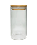 65 Mm - 110 Mm Airtight Glass Jar With Bamboo Lid - 160 Count - The Supply Joint 