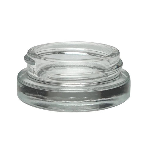 7 Ml Clear Round Glass Concentrate Jar With Flat Cap - 50 Count - The Supply Joint 