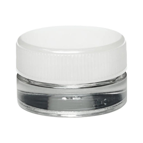 7 Ml Clear Straight Round Glass Concentrate Jar With Cap - 360 Count - The Supply Joint 