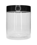 8 Oz Clear Plastic Pet Jar With Black Cap - 300 Count - The Supply Joint 