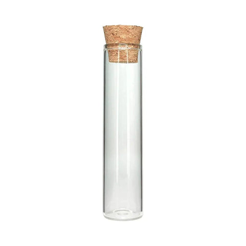 89 Mm - 20 Mm Straight Mouth Glass Pre-roll Tube With Natural Cork - 1008 Count - The Supply Joint 