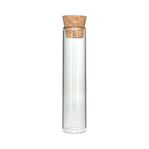 89 Mm - 20 Mm Straight Mouth Glass Pre-roll Tube With Natural Cork - 50 Count - The Supply Joint 