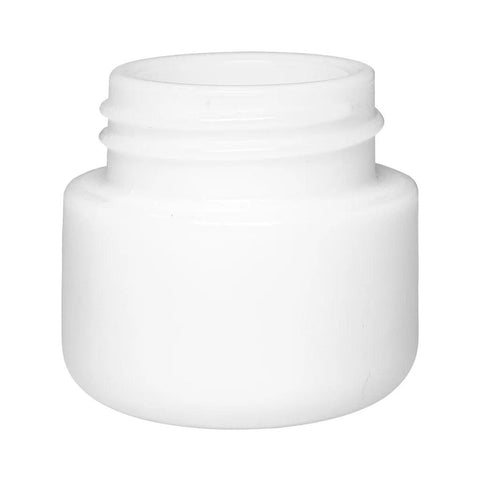 9 Ml White Round Uv Glass Concentrate Jar With White Cap - 360 Count - The Supply Joint 