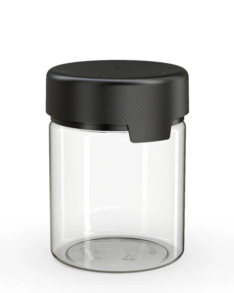 CHUBBY GORILLA 18.5oz - 550mL Child Resistant Clear Plastic Aviator XL Container w/ Black Cap - 60 Count